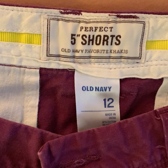 old navy purple khaki shorts size 12 - Picture 2 of 3